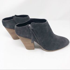 DOLCE VITA | Gray Leather Ankle Booties Block Heel Women’s Size 9